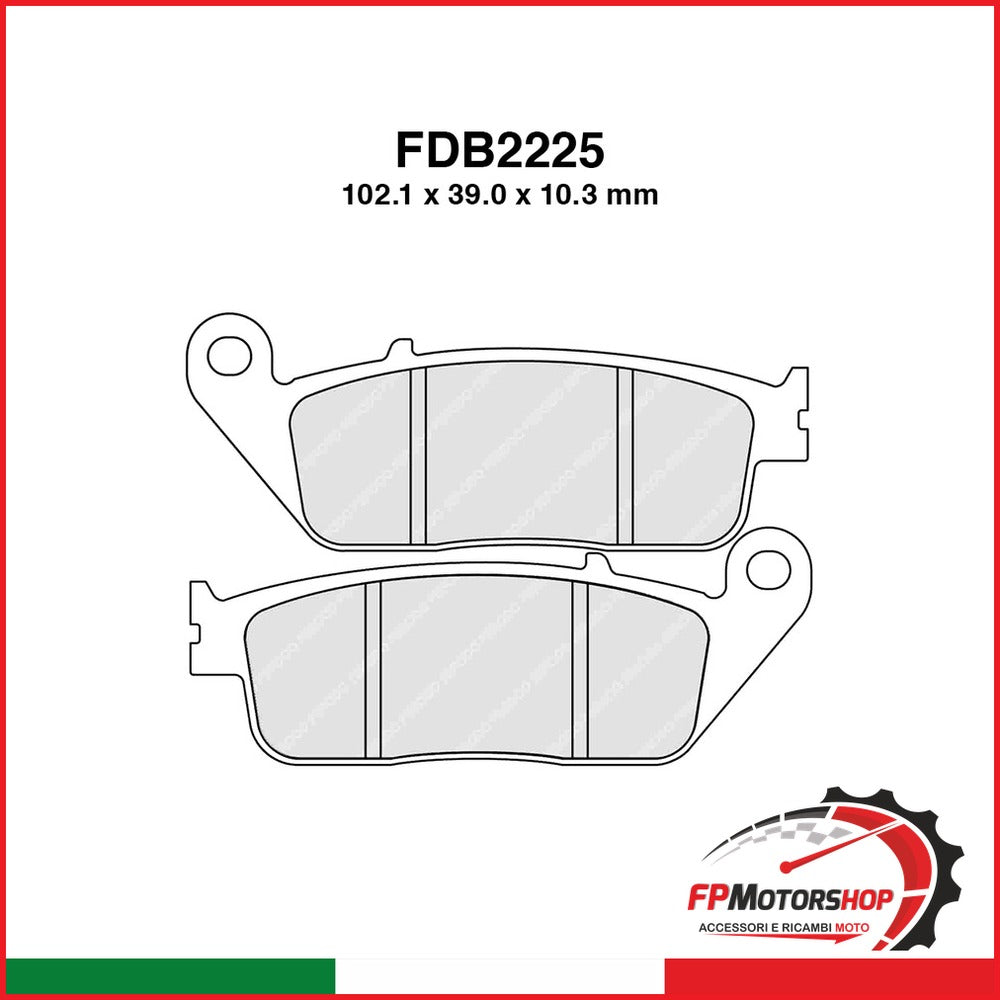 PASTIGLIE FERODO FDB2225SM HONDA SH 125I/150I/300I 2013-2015 PEOPLE 250 2003-2005 YP 125 /250/400 R X-MAX 125 2010-2013 FERODO FDB2225SM - foto brandizzata