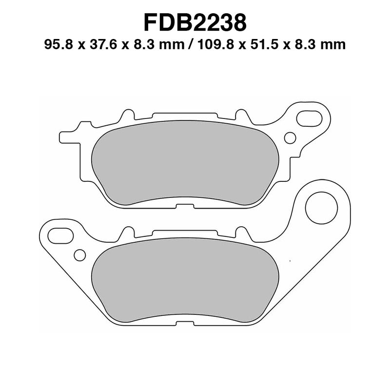 PASTIGLIE FERODO FDB2238P YAMAHA TRICITY 125 2018-2020 TRICITY 300 2020-2022 N-MAX 155 2018-2020 FERODO FDB2238P - foto originale