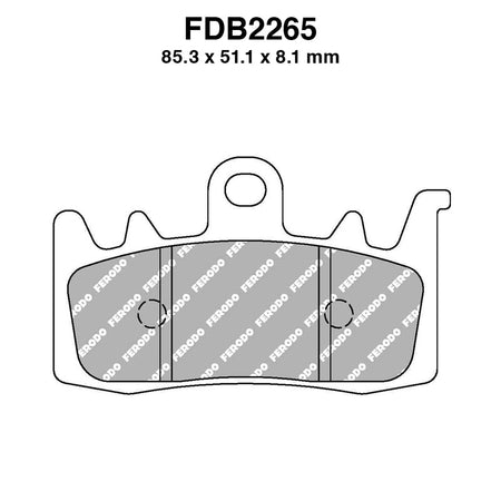 PASTIGLIE FERODO FDB2265ST BENELLI BN 600 2014-2016 R1200 GS 2013-2016 MULTISTRADA 1200 2016-2018 FERODO FDB2265ST - foto originale