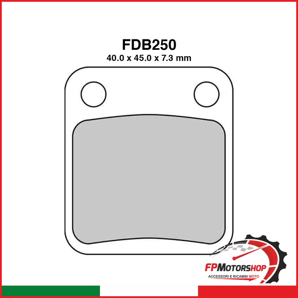 PASTIGLIE FERODO FDB250EF HONDA CRM 1950-1980 PEUGEOT NEW VIVACITY 2T/4T 50 2008-2012 DR 125/250 S 1986-1993 FERODO FDB250EF - foto brandizzata