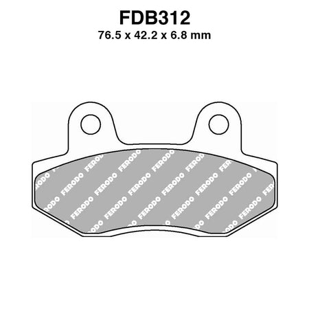 PASTIGLIE FERODO FDB312EF HONDA CH ELITE/SPACY 125 1998-1998 GT COMET 250/650 2004-2008 FERODO FDB312EF - foto originale