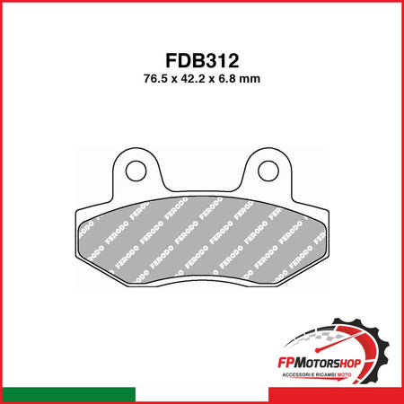 PASTIGLIE FERODO FDB312EF HONDA CH ELITE/SPACY 125 1998-1998 GT COMET 250/650 2004-2008 FERODO FDB312EF - foto brandizzata