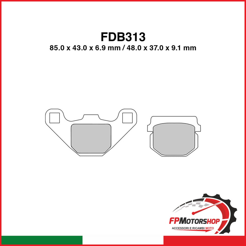 PASTIGLIE FERODO FDB313EF APRILIA RS4 125 2011-2016 ADDRESS 50/100 1992-1996 FERODO FDB313EF - foto brandizzata