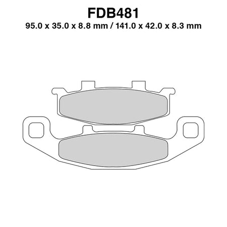PASTIGLIE FERODO FDB481EF KAWASAKI ZZR 250 1990-1993 ZX-7R NINJA 750 1988-1995 ZR ZEPHYR 1100 1992-2000 FERODO FDB481EF - foto originale