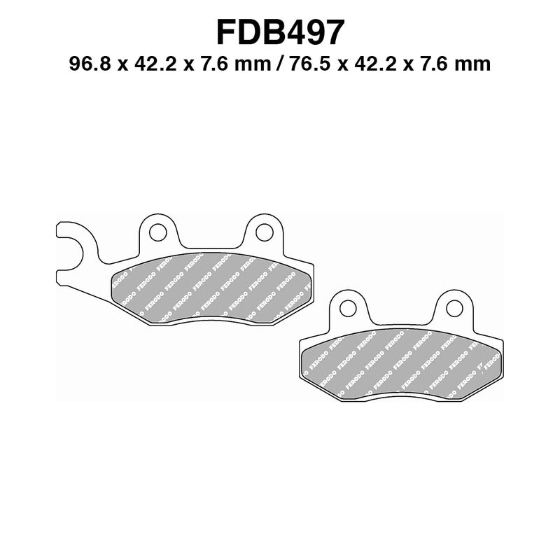 PASTIGLIE FERODO FDB497SM HONDA REBEL 125 1995-1997 KX 125 1989-1994 RM 250 1987-1992 FERODO FDB497SM - foto originale
