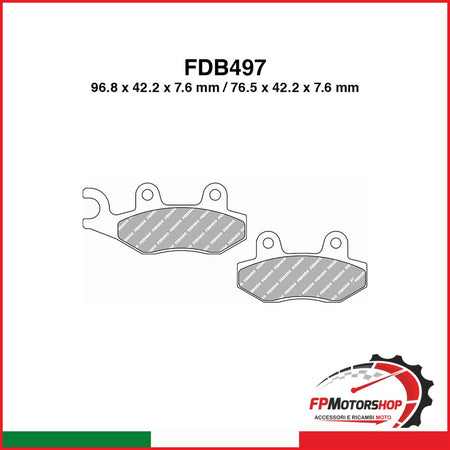 PASTIGLIE FERODO FDB497SM HONDA REBEL 125 1995-1997 KX 125 1989-1994 RM 250 1987-1992 FERODO FDB497SM - foto brandizzata
