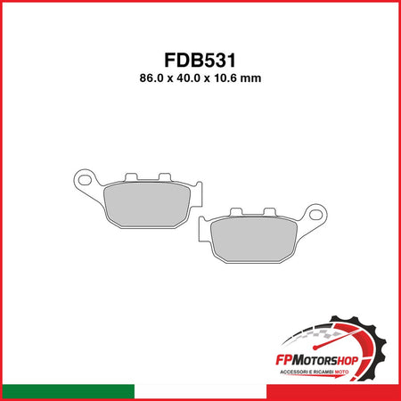 PASTIGLIE FERODO FDB531EF HONDA VTR 250 1998-2009 NX DOMINATOR 650 1988-1997 STREET TRIPLE 675 2007-2012 FERODO FDB531EF - foto brandizzata