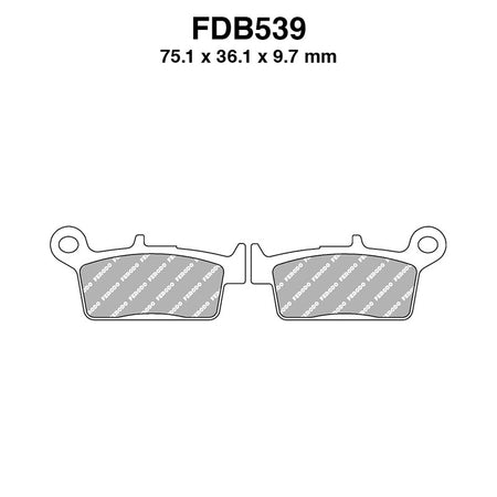 PASTIGLIE FERODO FDB539EF HONDA CR 125/500 R 1987-2001 KX 250/500 1996-2003 RM 125 1999-2008 FERODO FDB539EF - foto originale