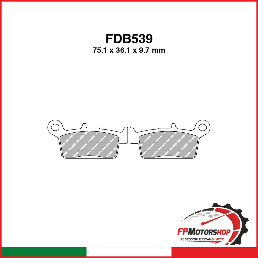 PASTIGLIE FERODO FDB539EF HONDA CR 125/500 R 1987-2001 KX 250/500 1996-2003 RM 125 1999-2008 FERODO FDB539EF - foto brandizzata