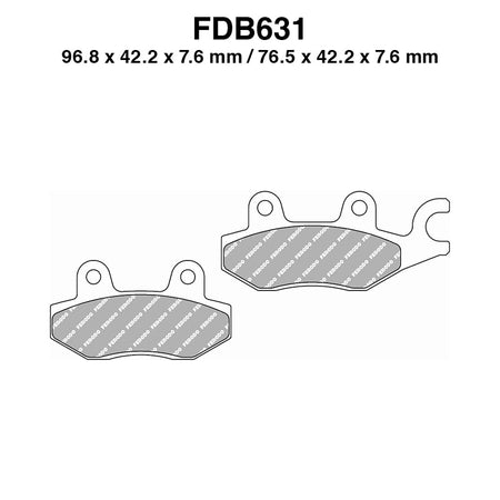 PASTIGLIE FERODO FDB631EF BENELLI CAFFE NERO 250 2008-2011 NSR 50 1994-2000 NINJA R 250 2008-2012 FERODO FDB631EF - foto originale