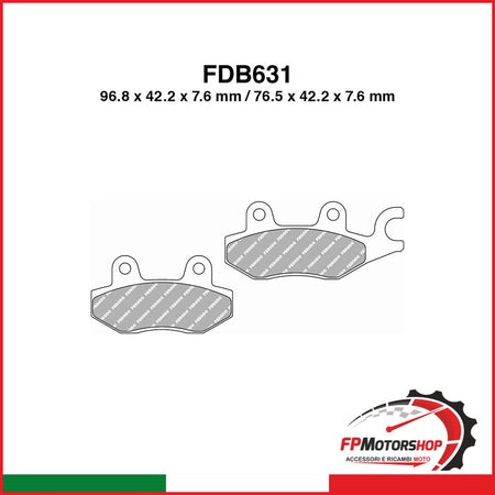 PASTIGLIE FERODO FDB631EF BENELLI CAFFE NERO 250 2008-2011 NSR 50 1994-2000 NINJA R 250 2008-2012 FERODO FDB631EF - foto brandizzata