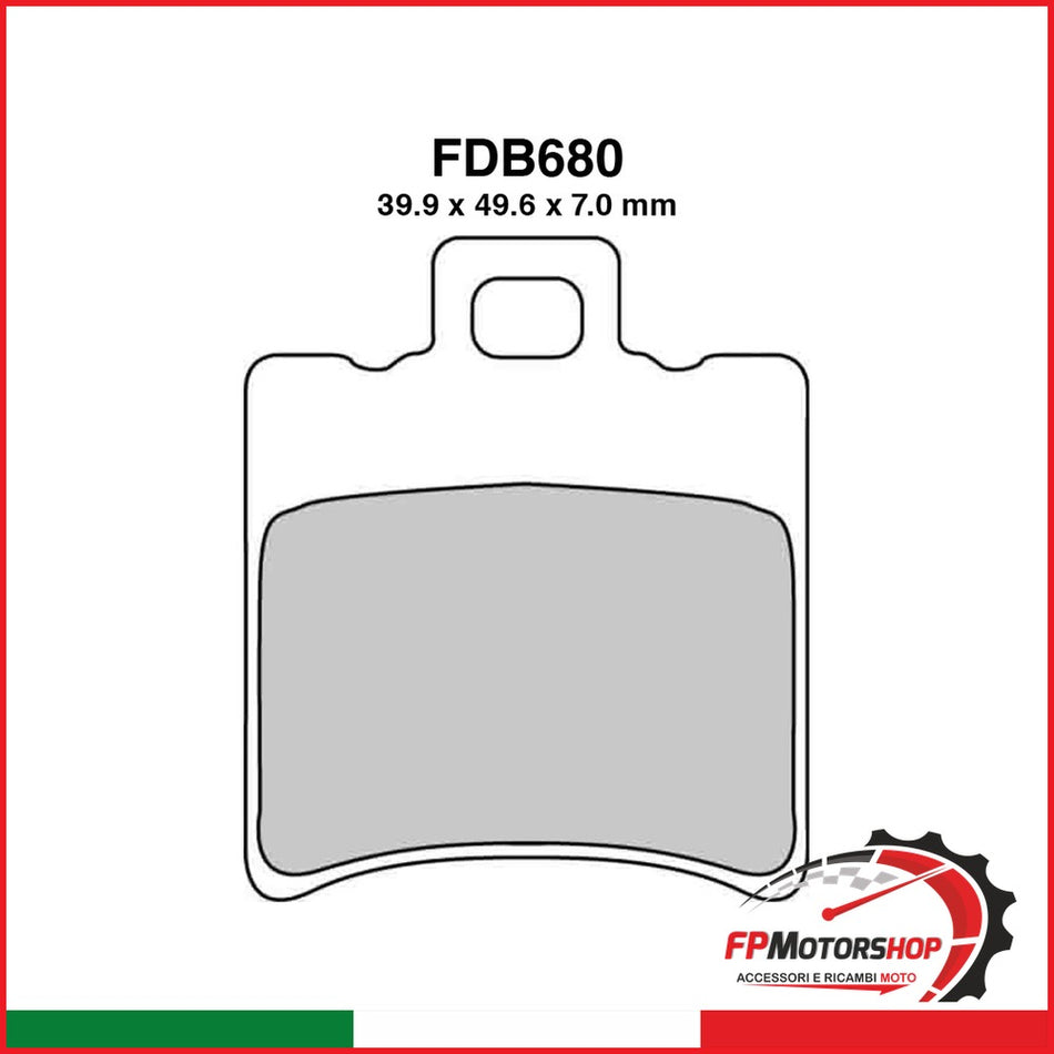 PASTIGLIE FRENI PER SCOOTER FDB680EF MOTORI MINARELLI 50 PIAGGIO NRG 96>01 - foto brandizzata