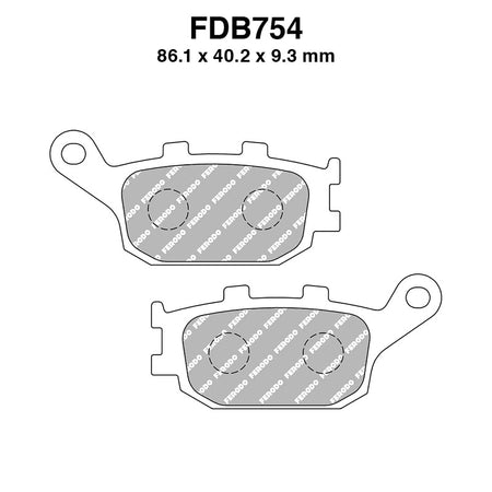 PASTIGLIE FERODO FDB754EF HONDA NSS FORZA 250 2000-2004 CBR900RR FIREBLADE 2000-2003 Z1000 2007-2009 FERODO FDB754EF - foto originale