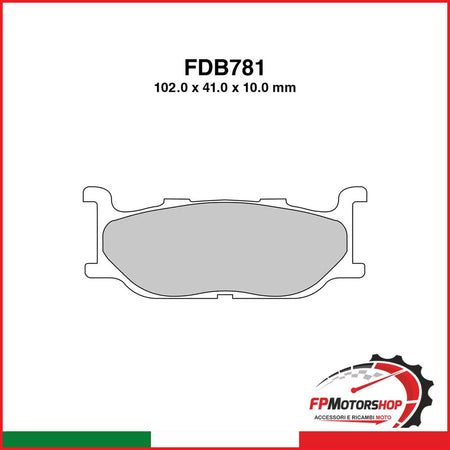 PASTIGLIE FERODO FDB781ST YAMAHA YP MAJESTY 400 2004-2008 XV VIRAGO 750 1994-1997 XVS MIDNIGHT STAR 950 2009-2013 FERODO FDB781ST - foto brandizzata