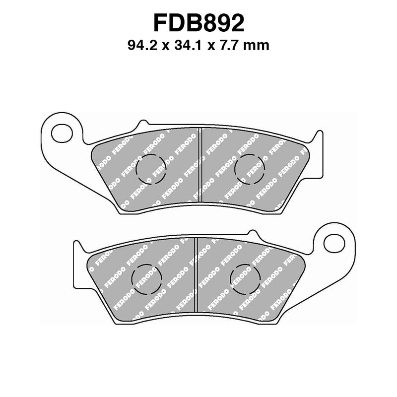 PASTIGLIE FERODO FDB892EF BETA RR 4T ENDURO 450/500 2012-2015 CR 250 R 1996-2007 NX DOMINATOR 250 1991-1997 FERODO FDB892EF - foto originale