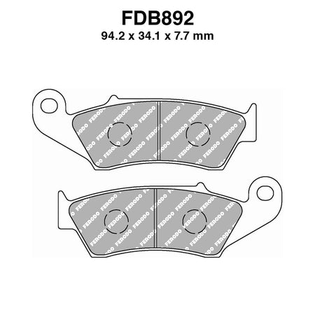 PASTIGLIE FERODO FDB892EF BETA RR 4T ENDURO 450/500 2012-2015 CR 250 R 1996-2007 NX DOMINATOR 250 1991-1997 FERODO FDB892EF - foto originale