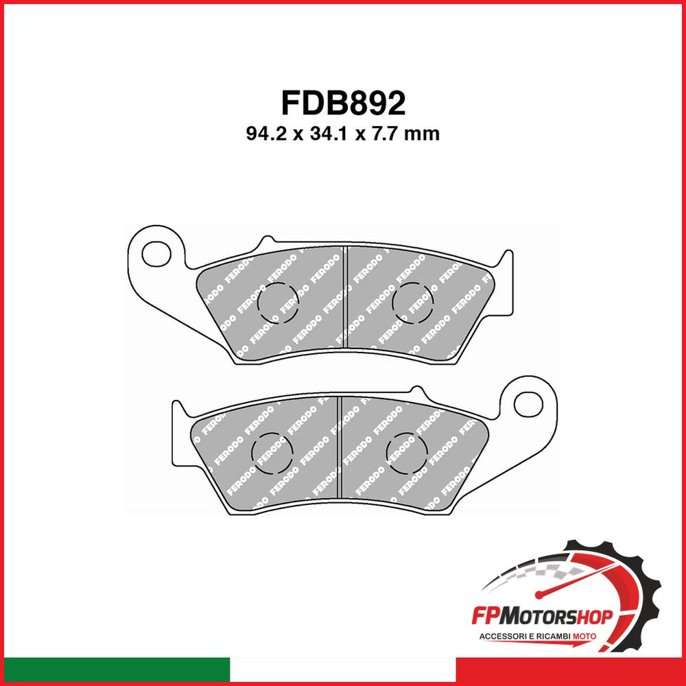PASTIGLIE FERODO FDB892EF BETA RR 4T ENDURO 450/500 2012-2015 CR 250 R 1996-2007 NX DOMINATOR 250 1991-1997 FERODO FDB892EF - foto brandizzata