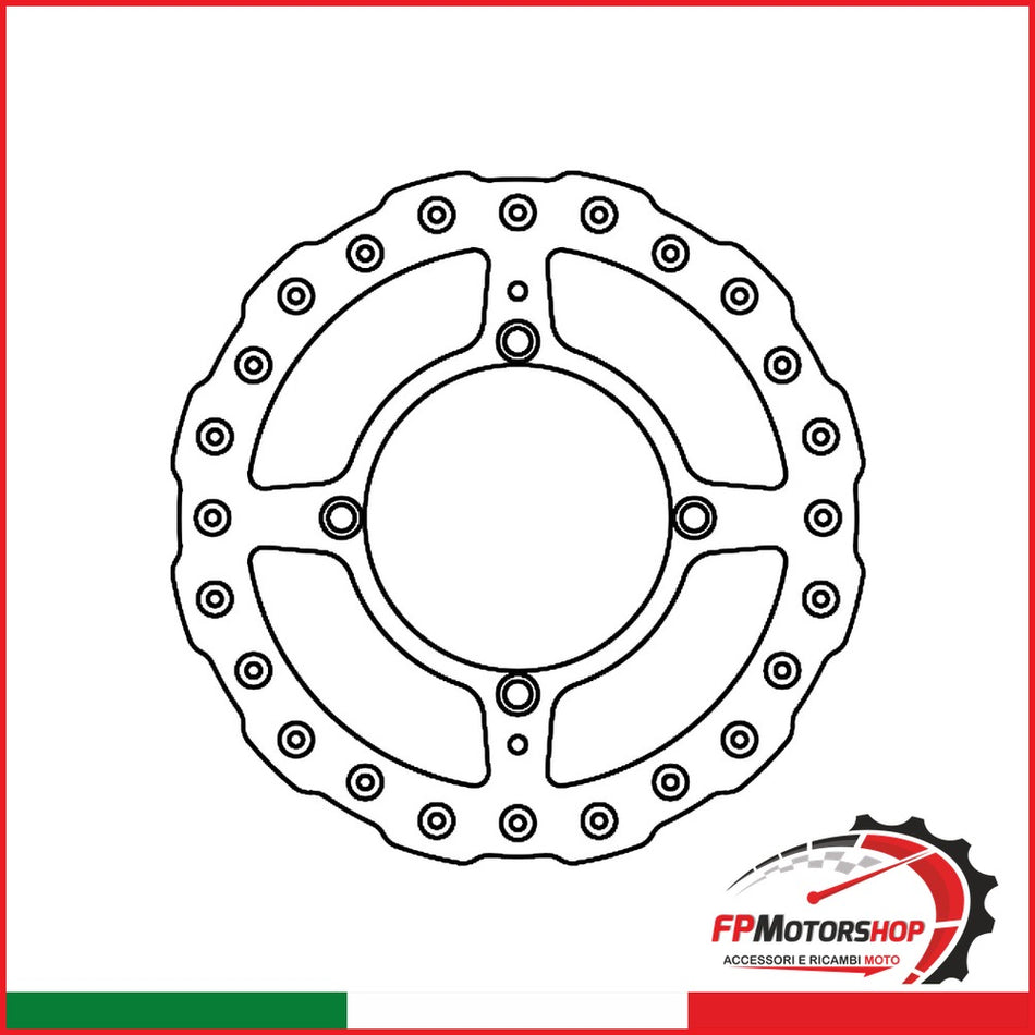 DISCO FRENO KAWASAKI KX 12503-08; KX 250 03-08 POST. KAWASAKI KX 125 2003-2008 KX 250 2003-2008 KX 250 F 2004-2015 FERODO FD045605 - foto brandizzata
