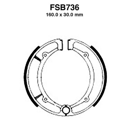 GANASCE FERODO FSB736 EBC YAMAHA KEEWAY
