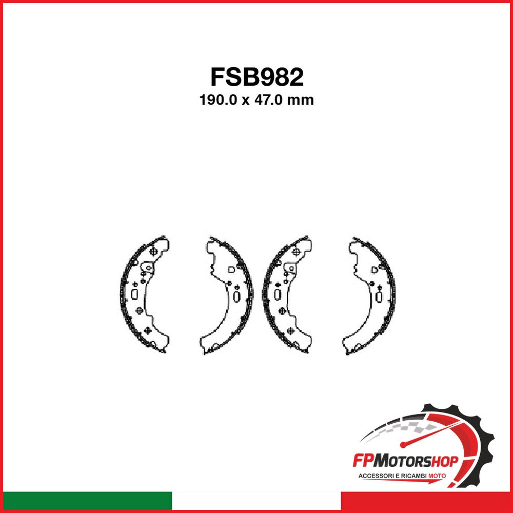 GANASCE FERODO FSB982EF PIAGGIO QUARGO 750 DIESEL 2004-2006 FERODO FSB982EF - foto brandizzata