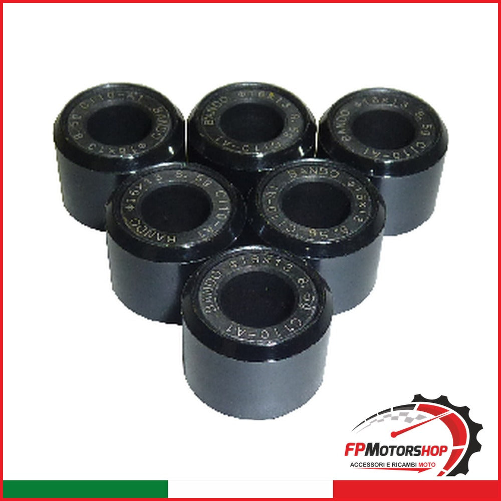KIT 6 RULLI MASSETTE VARIATORE G71601300856 VESPA 50 ET2 1997-2005 HONDA PIAGGIO