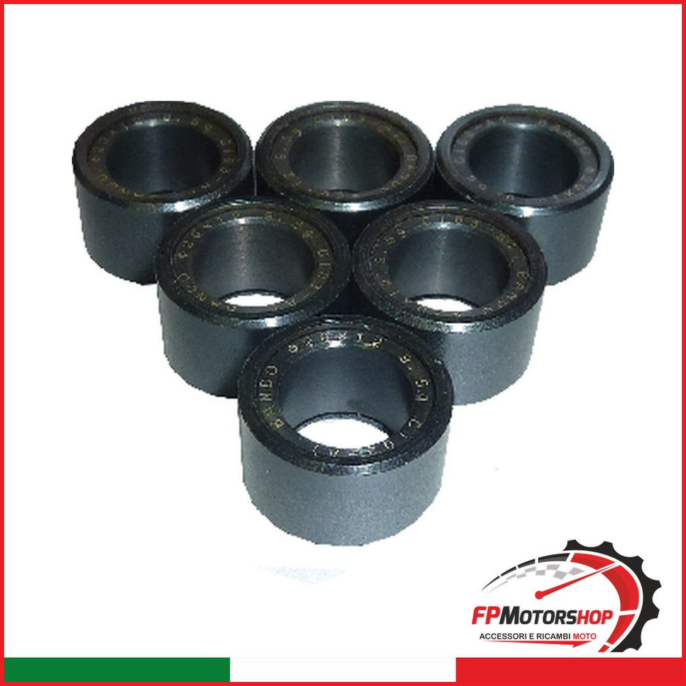 KIT 6 RULLI MASSETTE VARIATORE YAMAHA G72001200956 20X12 9 5G 2008-2009 MALAGUTI