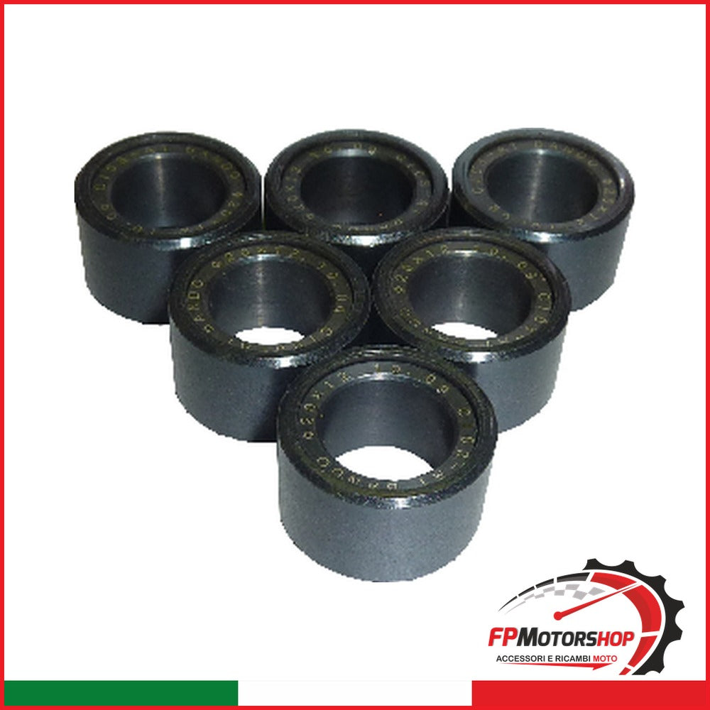 KIT 6 RULLI MASSETTE VARIATORE YAMAHA G72001201006 20X12 10G 125 2006-2009 MBK