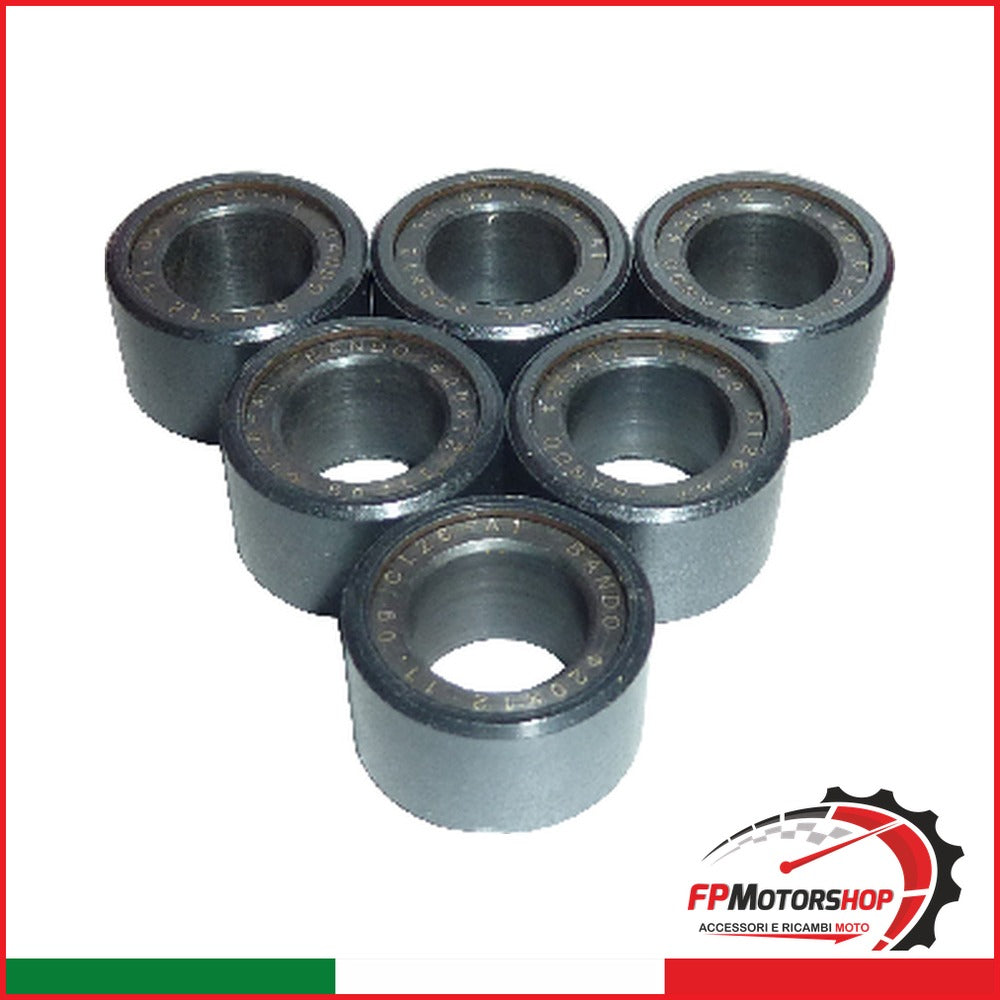 KIT 6 RULLI MASSETTE VARIATORE YAMAHA G72001201106 20X12 11G 125 1999-2003 MBK