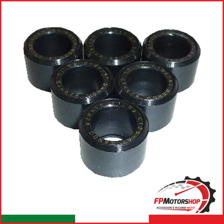 KIT 6 RULLI MASSETTE VARIATORE HONDA G72001501106 20X15 11G 125 2005-2011