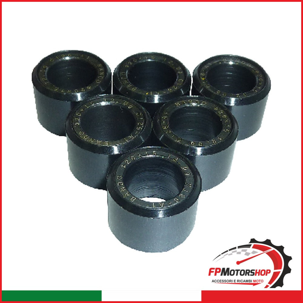 KIT 6 RULLI MASSETTE VARIATORE HONDA G72001501206 SH JOYRIDE 20X15 SUZUKI SYM