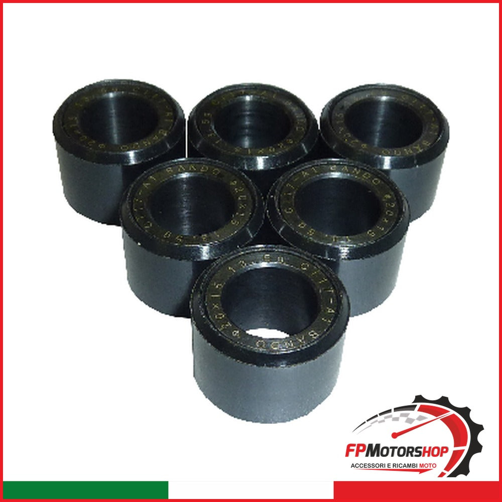 KIT 6 RULLI MASSETTE SCOOTER G72001501356 20X15 13 5G SYM PIAGGIO