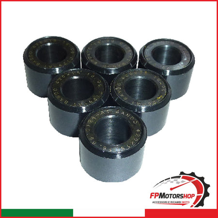 KIT 6 RULLI MASSETTE VARIATORE G72001501606 20X15 16G SH 2013-2016 HONDA KYMCO