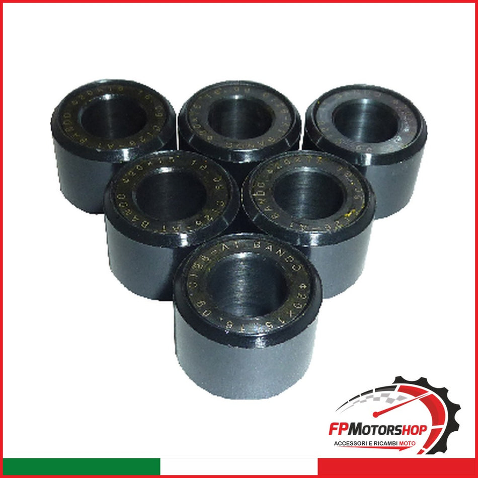 KIT 6 RULLI MASSETTE VARIATORE G72001501606 20X15 16G SH 2013-2016 HONDA KYMCO