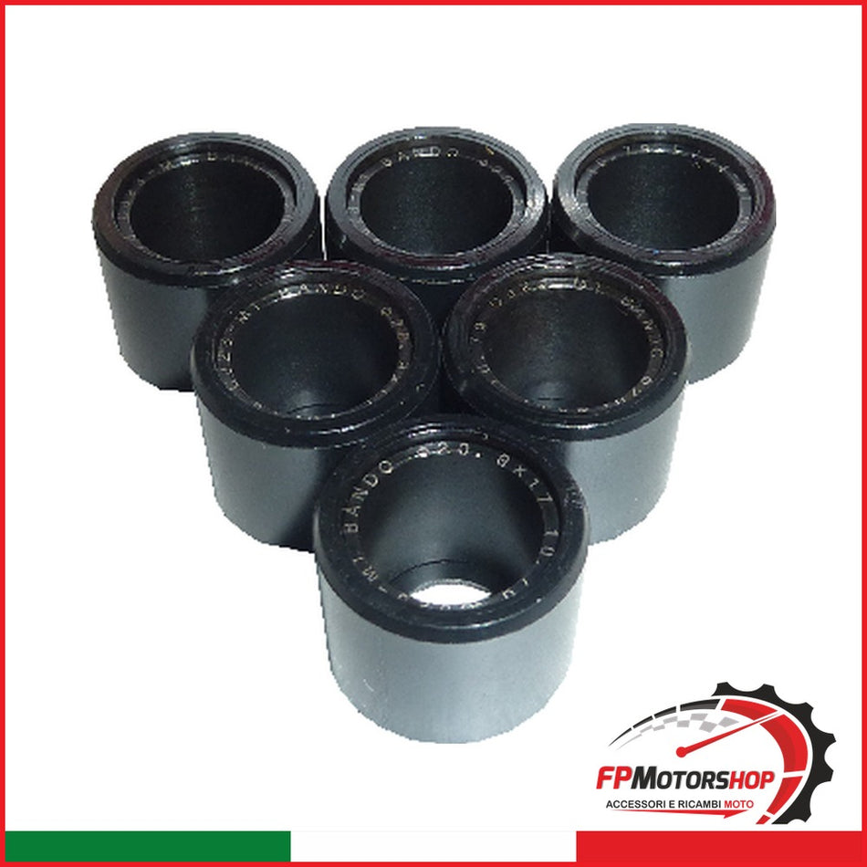 KIT 6 RULLI MASSETTE SCOOTER G72091701076 20 9X17 10 7G 2006-2008 APRILIA