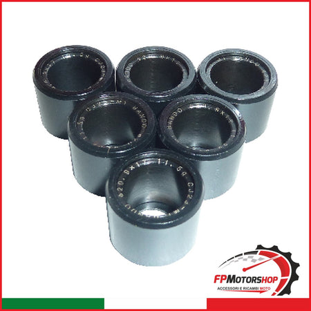 KIT 6 RULLI MASSETTE SCOOTER G72091701156 20 9X17 11 5G APRILIA PIAGGIO