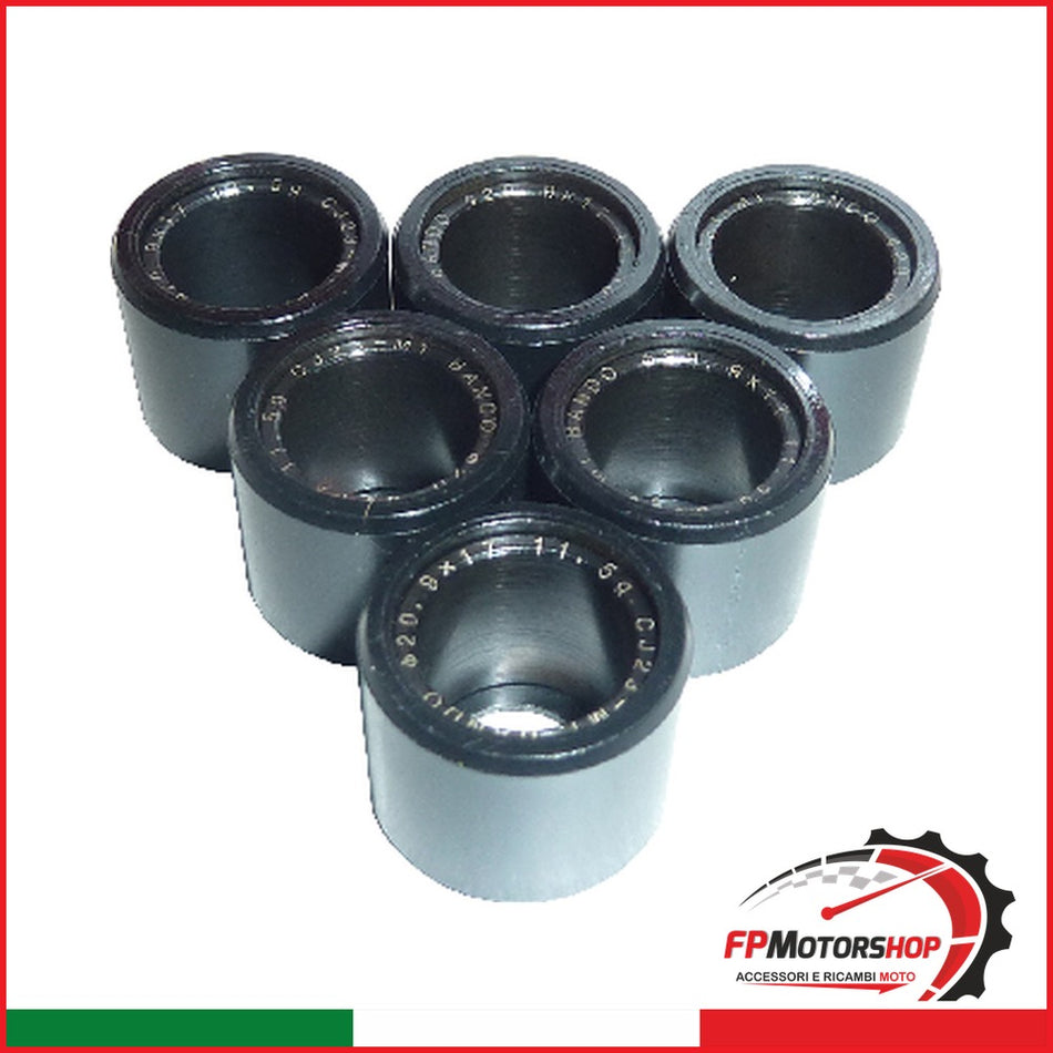 KIT 6 RULLI MASSETTE SCOOTER G72091701156 20 9X17 11 5G APRILIA PIAGGIO