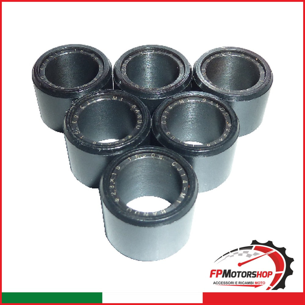 KIT 6 RULLI MASSETTE VARIATORE HONDA G72301801506 23X18 15G 125 1998-2002