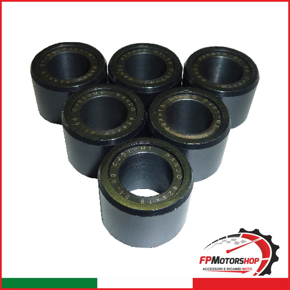 KIT 6 RULLI MASSETTE VARIATORE SUZUKI G72401802106 24X18 21G 200