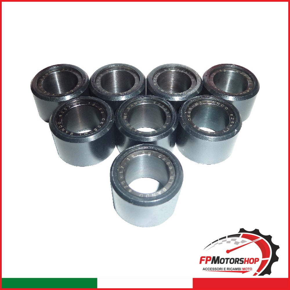 KIT 8 RULLI MASSETTE VARIATORE G72501701858 25X17 18 5G 2006-2010 APRILIA