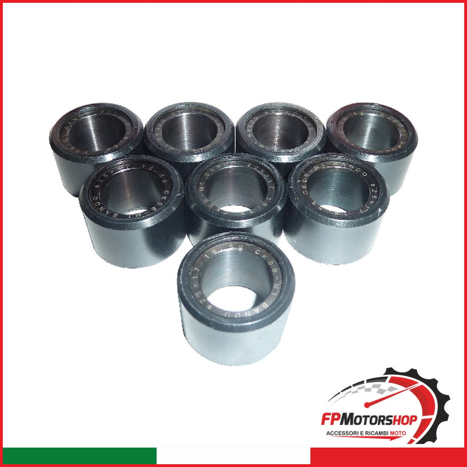 KIT 8 RULLI MASSETTE VARIATORE G72501701858 25X17 18 5G 2006-2010 APRILIA