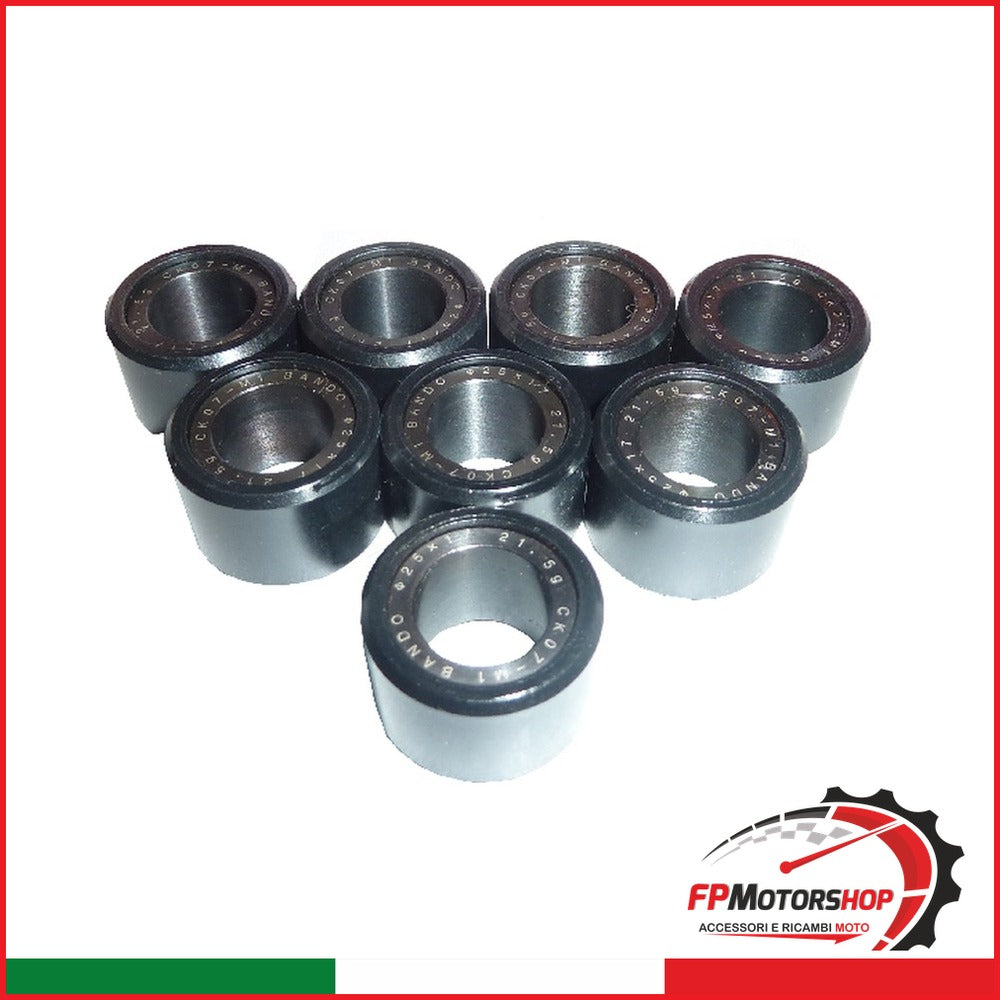 KIT 8 RULLI MASSETTE VARIATORE G72501702158 25X17 21 5G 2006-2008 APRILIA