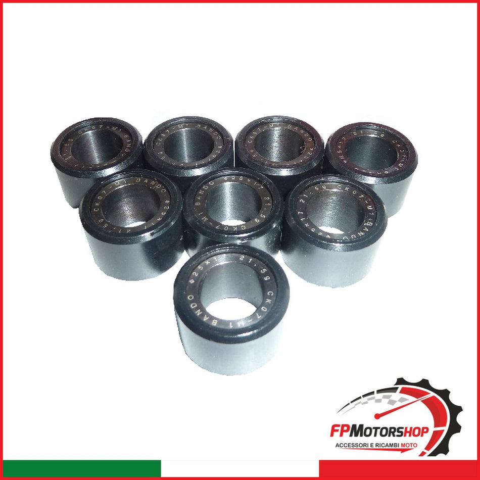 KIT 8 RULLI MASSETTE VARIATORE G72501702158 25X17 21 5G 2006-2008 APRILIA