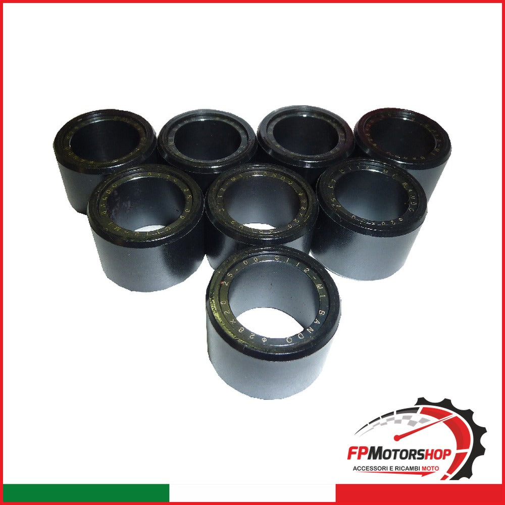 KIT 8 RULLI MASSETTE SCOOTER HONDA G72802002508 28X20 25G 400 SILVERWING