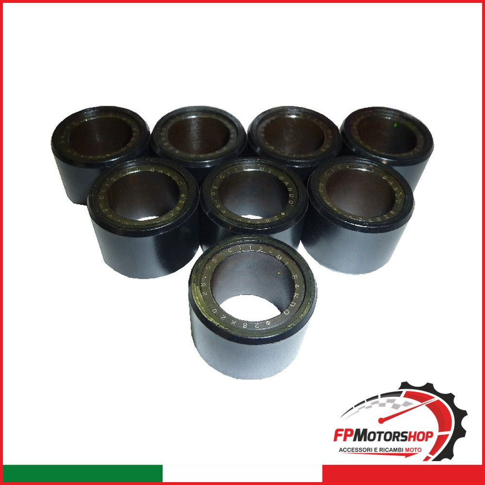KIT 8 RULLI MASSETTE VARIATORE HONDA G72802002808 28X20 28G 600 KYMCO