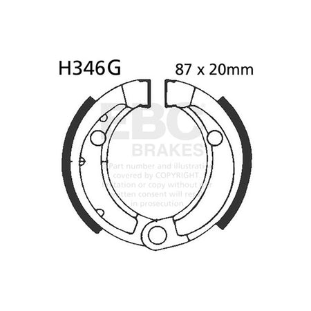 GANASCE HONDA TRX 70 86-87 EBC H346G SCANALATE 1986-1987