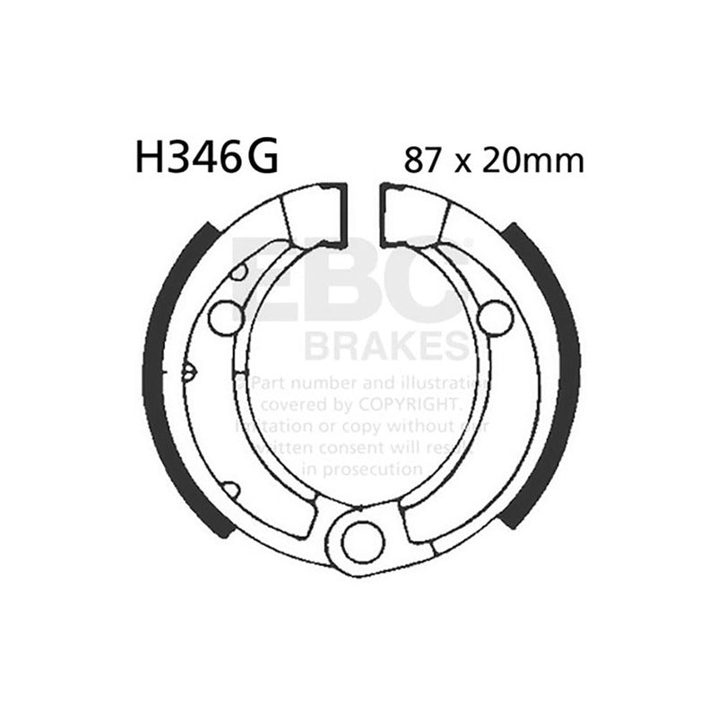 GANASCE HONDA TRX 70 86-87 EBC H346G SCANALATE 1986-1987