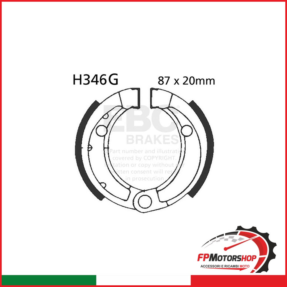 GANASCE HONDA TRX 70 86-87 EBC H346G SCANALATE 1986-1987