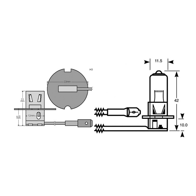 LAMPADA H3 12V 55W ALOG.PK22S RIATEC E034006 - foto originale