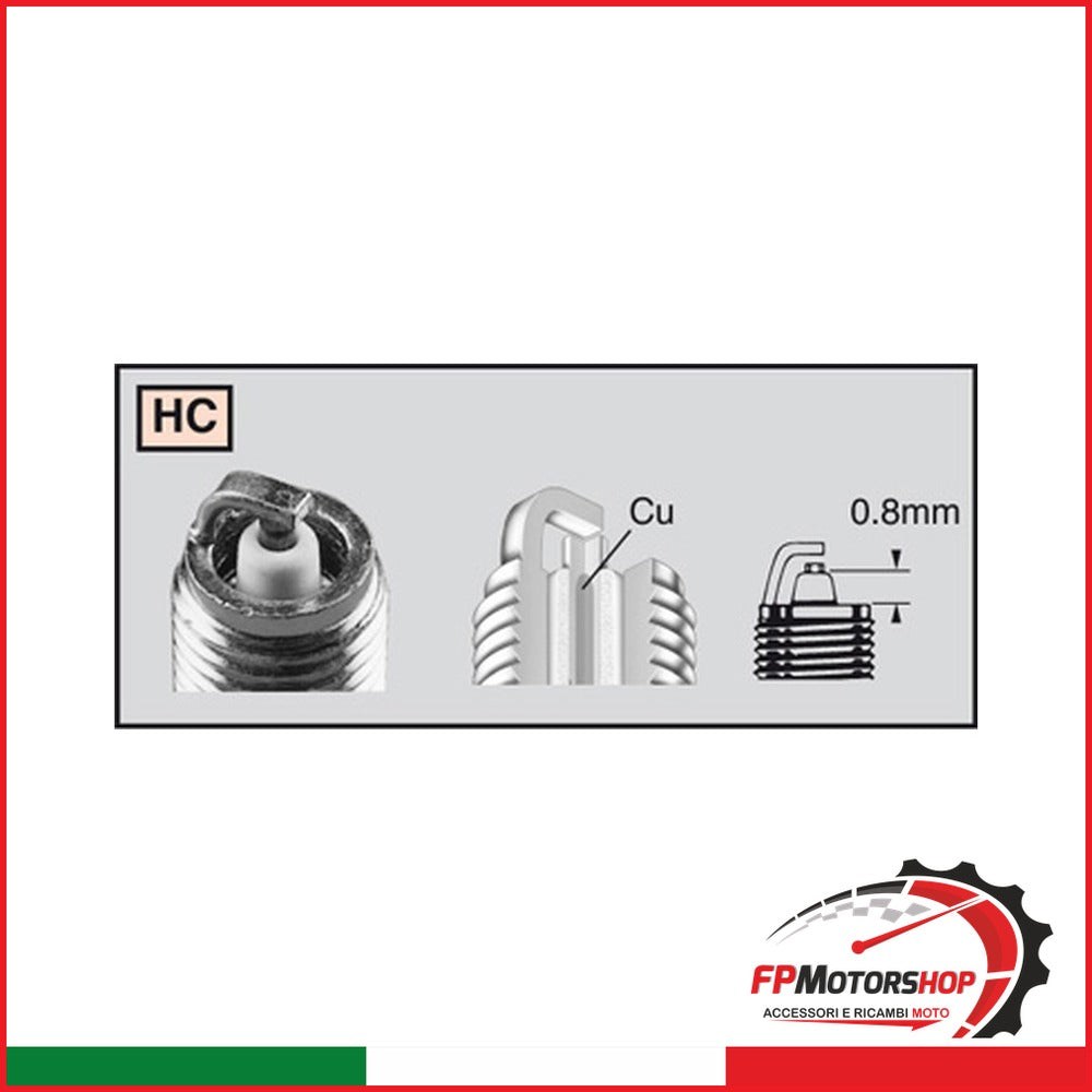 CANDELA CHAMPION RA6HC OE083 PER APRILIA LEONARDO 250 98-03 BMW F800 GS 06 - foto brandizzata
