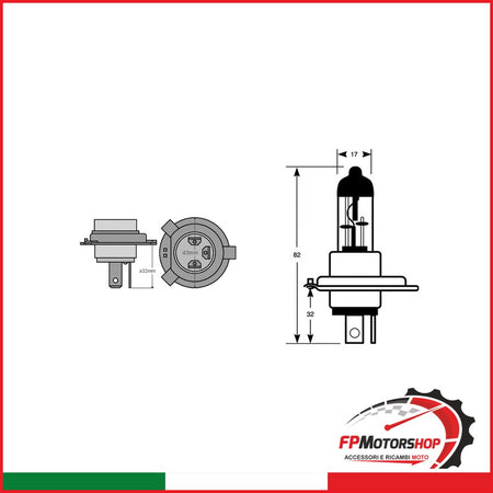 LAMPADA HS1 12V 35/35W ALOGENAPX43T TOPLIGHT E034190 - foto brandizzata